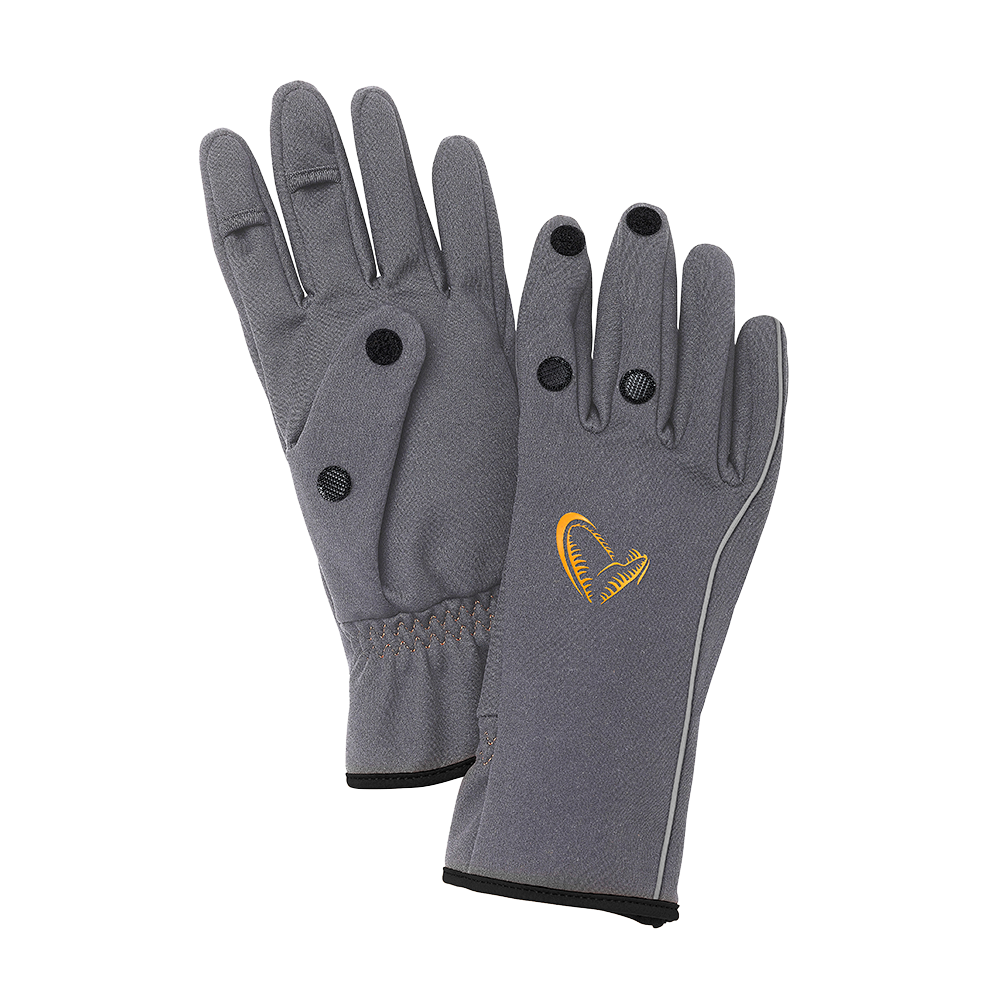 Savage gear rukavice softshell glove grey - m