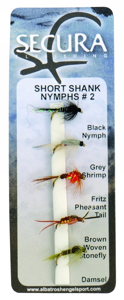 Secura flyfishing mušky short shank nymphs #2 5 ks