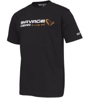 Savage Gear Tričko Signature Logo T Shirt Black Ink - M