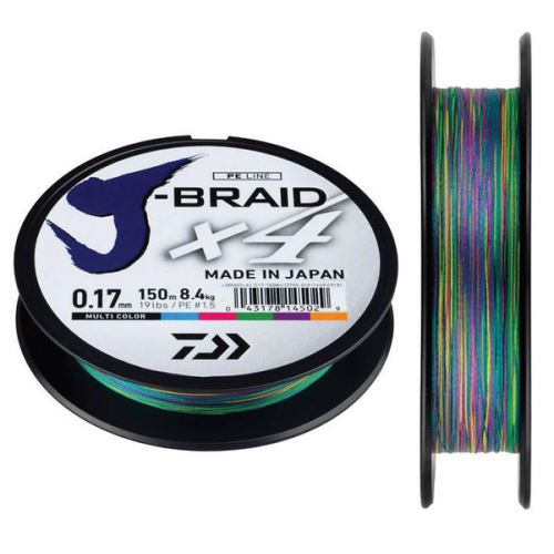 Daiwa Splietaná Šnúra J-Braid Multi Color 300 m