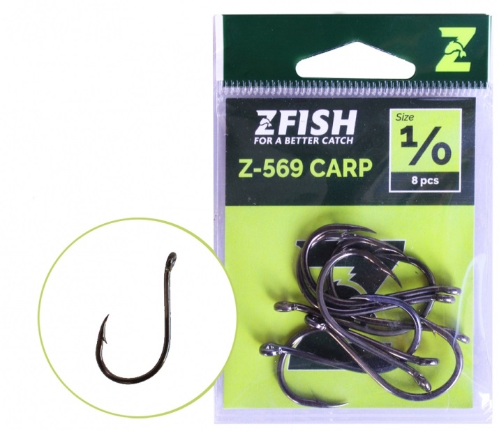 Zfish háčiky carp hooks z-569 - veľkosť 1/0