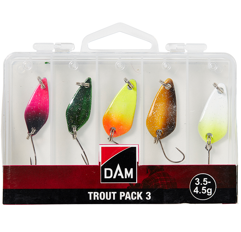 Dam blyskáč trout pack 3 inc box 3,5-4,5 g