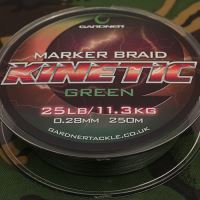 Gardner Splietaná Šnáúra Kinetic Marker Braid Zelená 250 m - Priemer 0,28 mm / Nosnosť 11,3 kg (2)