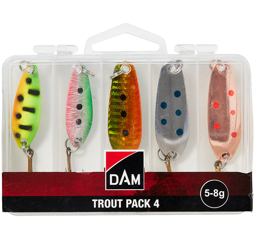 Dam blyskáč trout pack 4 inc box 5-8 g