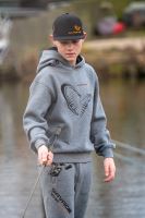 Savage Gear Mikina Junior Jaw Hoodie Grey Melange (12)