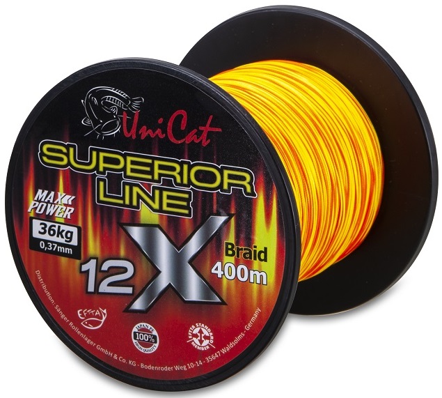 Uni cat splietaná šnúra 12 x superior line 400 m - 0,37 mm 36 kg