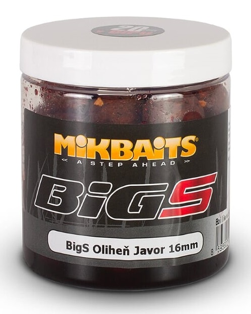 Mikbaits boilies v dipe bigs oliheň javor 250 ml-16mm