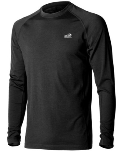 E-shop Geoff anderson soft thermo tričko wizwool 165 s dlhým rukávom čierne - m