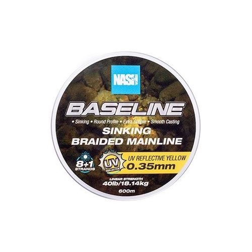 Nash Splietaná Šnúra Baseline Sinking Braid UV Yellow 600 m