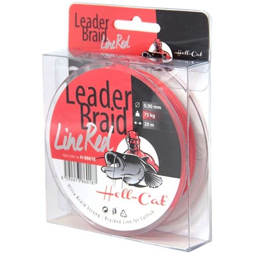 Hell-Cat Nadväzcová Šnúra Leader Braid Line Red 20 m