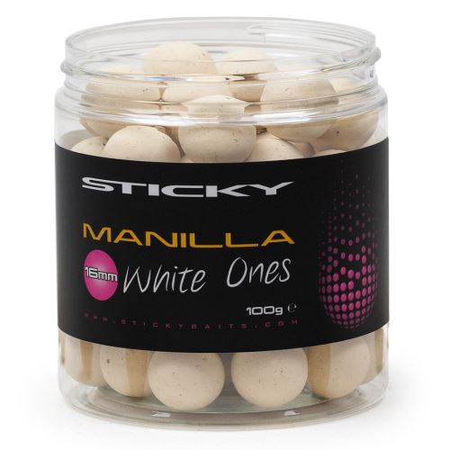 Sticky Baits Neutrálne Vyvážené Boilie Manilla Wafters White Ones 130 g - 16 mm