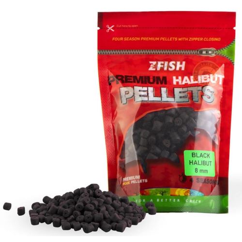 Zfish Chytacie Pelety Premium Halibut Pellets Black Halibut 200 g
