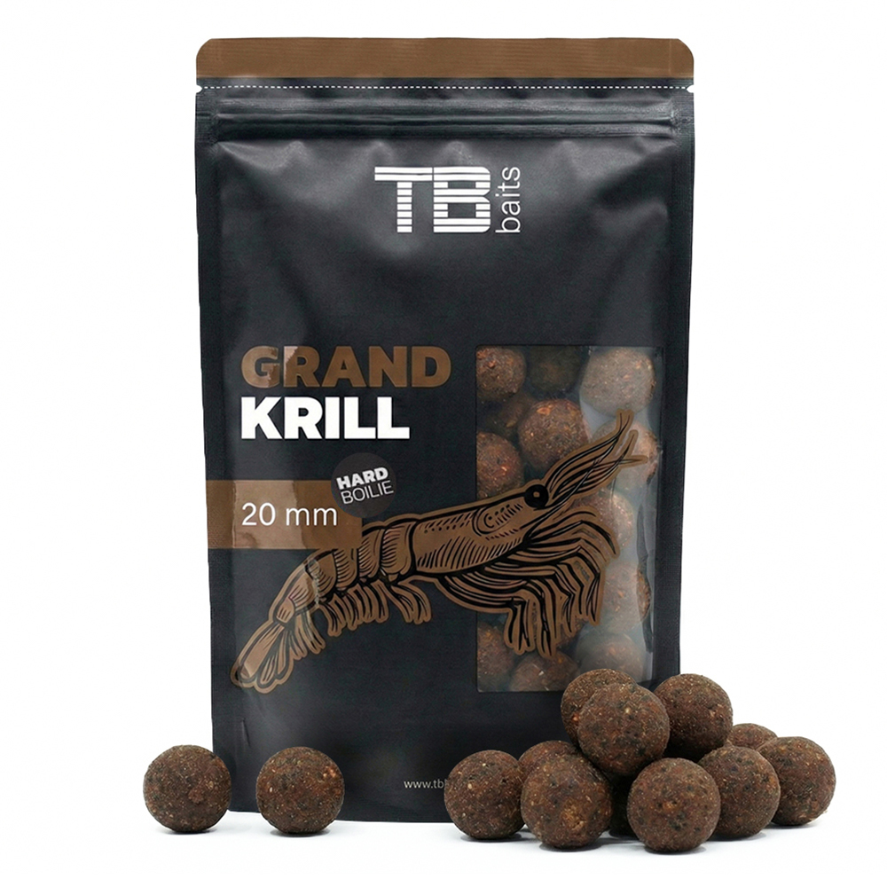Tb baits hard boilie grand krill - 250 g 28 mm