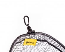 Fencl Muškársky Podberák King M Karbón s Pogumovanou Sieťou Magnetický Držiak a Poistné Lanko 40x35 cm (8)