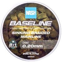 Nash Splietaná Šnúra Baseline Sinking Braid Camo 1200 m - 0,20 mm 9,07 kg