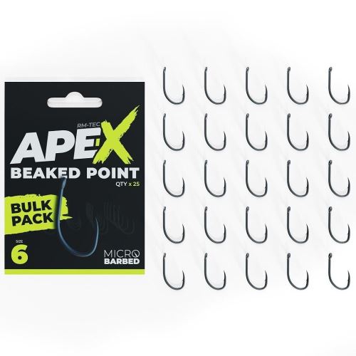 RidgeMonkey Háčiky Ape-X Beaked Point Barbed Bulk Pack 25 ks