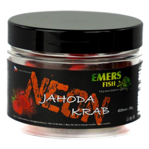 Emersfish Boilie Neonky Jahoda Krab 50 g