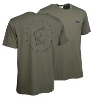 Nash Tričko Make It Happen Carp Logo T-Shirt Green