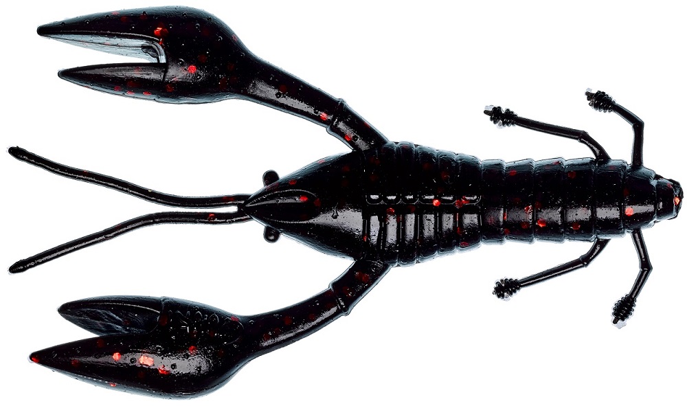 Gunki gumová nástraha hourra craw black red flake 7,5 cm 4,15 g