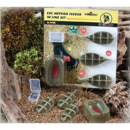 Extra Carp method feeder set - 20g,30g,40g + formička