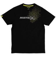 Matrix Tričko Black Hex Print T-Shirt - XXXL