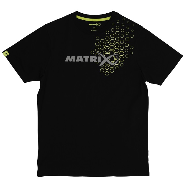 Matrix tričko black hex print t-shirt - s