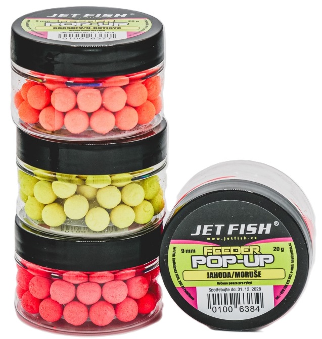 Jet fish plávajúce nástrahy feeder pop ups 20 g 9 mm - jahoda moruša