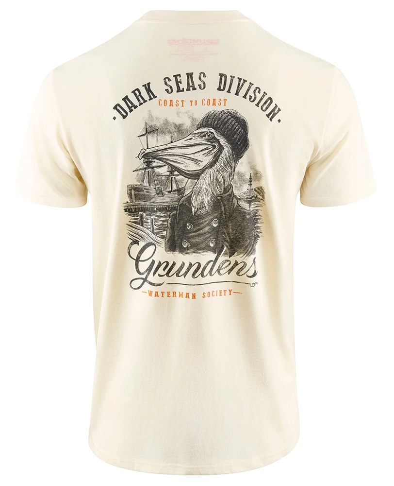 E-shop Grundéns tričko dark seas x grundens portsmith ss t-shirt natural - m