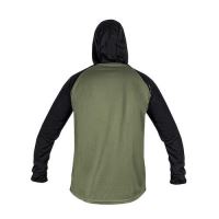 Korum Tričko Hooded Dri-Active Long Sleeve T-Shirt (1)