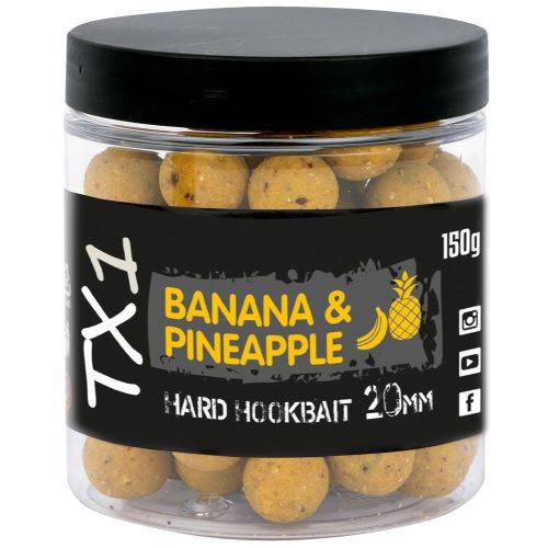 Shimano Tvrdené Boilies TX1 Hard Hookbait Banana & Pineapple 150 g