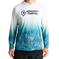 Adventer & Fishing Funkčné Hoodie UV Tričko White Bluefin Trevally (2)