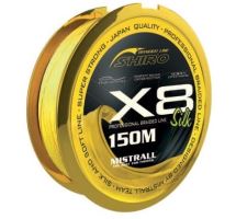 Mistrall Splietaná Šnúra Shiro Silk Braided Line X8 Fluo 150 m-Priemer  0,17 mm / Nosnosť 17,9 kg