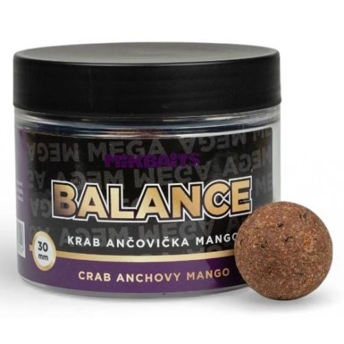 Mikbaits Vyvážené Boilie Mega Balance Krab Ančovička Mango 300 ml 30 mm