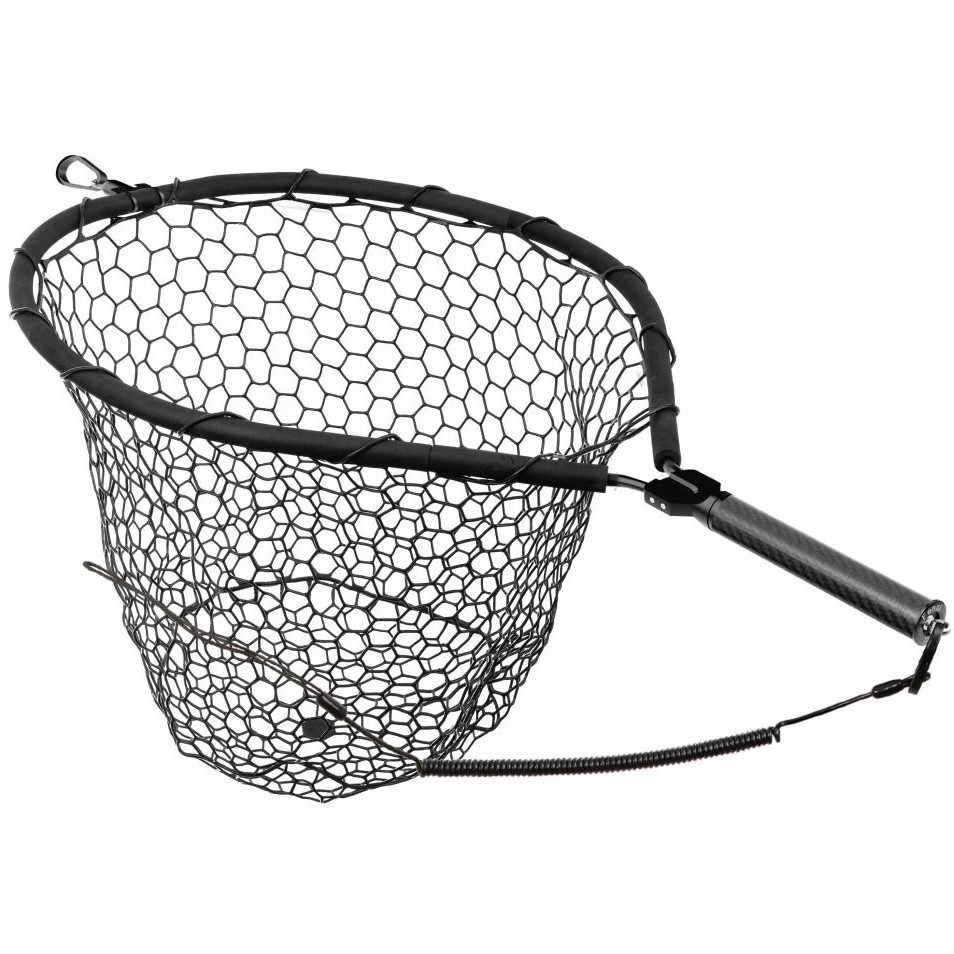 E-shop Fencl muškársky podberák king xl karbón so silikónovou sieťou magnetický držiak a poistné lanko plávajúci 57x47 cm