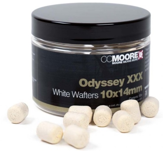 Cc moore vyvážené boilie dumbell wafters odyssey xxx white 10x14 mm 65 ks