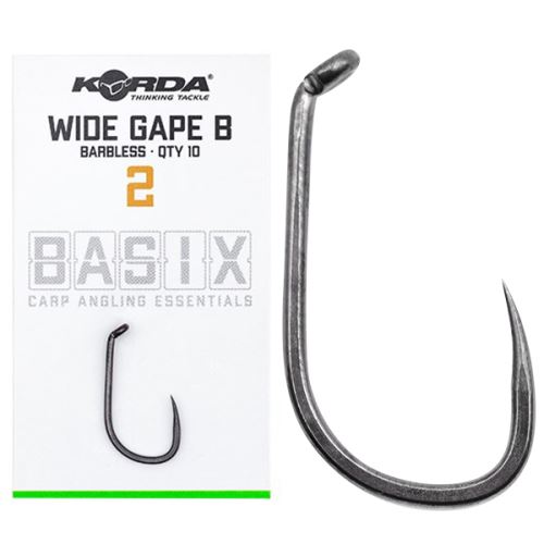 Korda Háčiky Basix Wide Gape Barbless 10 ks