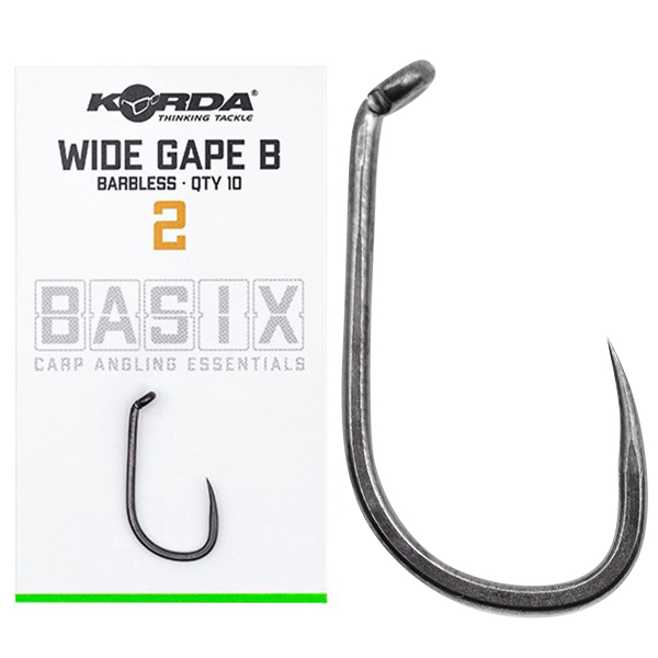 Korda háčiky basix wide gape barbless 10 ks - veľkosť 6