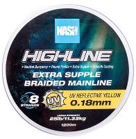 Nash Splietaná šnúra Highline Extra Supple Braid UV Yellow 1200 m - 0,18 mm 11,33 kg