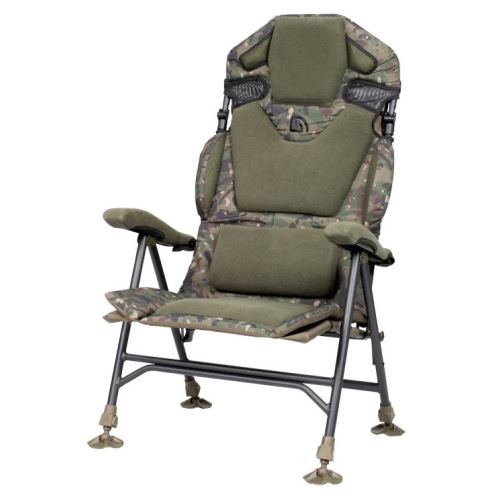 Trakker Kreslo Komfortné s lakťovými opierkami Levelite Camo Longback Recliner