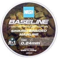 Nash Splietaná Šnúra Baseline Sinking Braid Camo 1200 m - 0,24 mm 11,33 kg