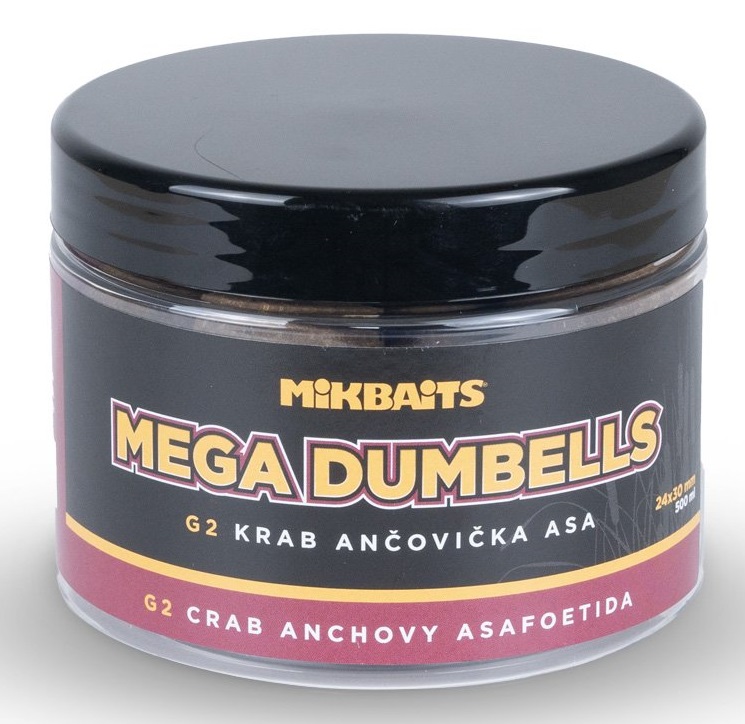 Mikbaits mega dumbells gangster g2 krab ančovička asa 500 ml 24x30 mm