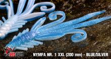 RedBass Gumová Nástraha Nymfa Blue/Silver - XXL 20 cm 33 g (1)