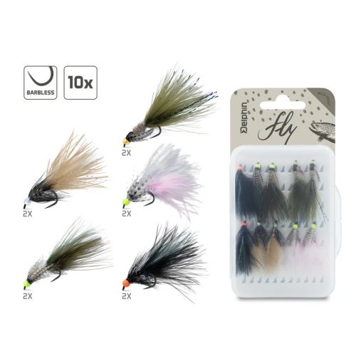 Delphin Sada Umelých mušiek FLY Wild Trout 10 ks