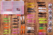 RedBass Gumová Nástraha Zvýhodnená Sada Ostriež Jigovka 2024 71 ks