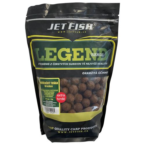 Jet Fish Extra Tvrdé Boilie Legend Range Korenený Tuniak Broskyňa 250 g