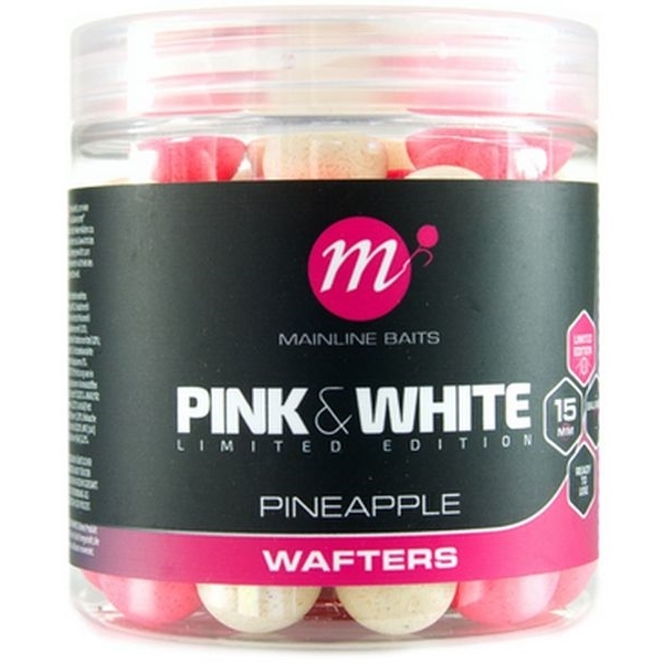 Mainline boilies fluro pink white wafters pineapple 15 mm