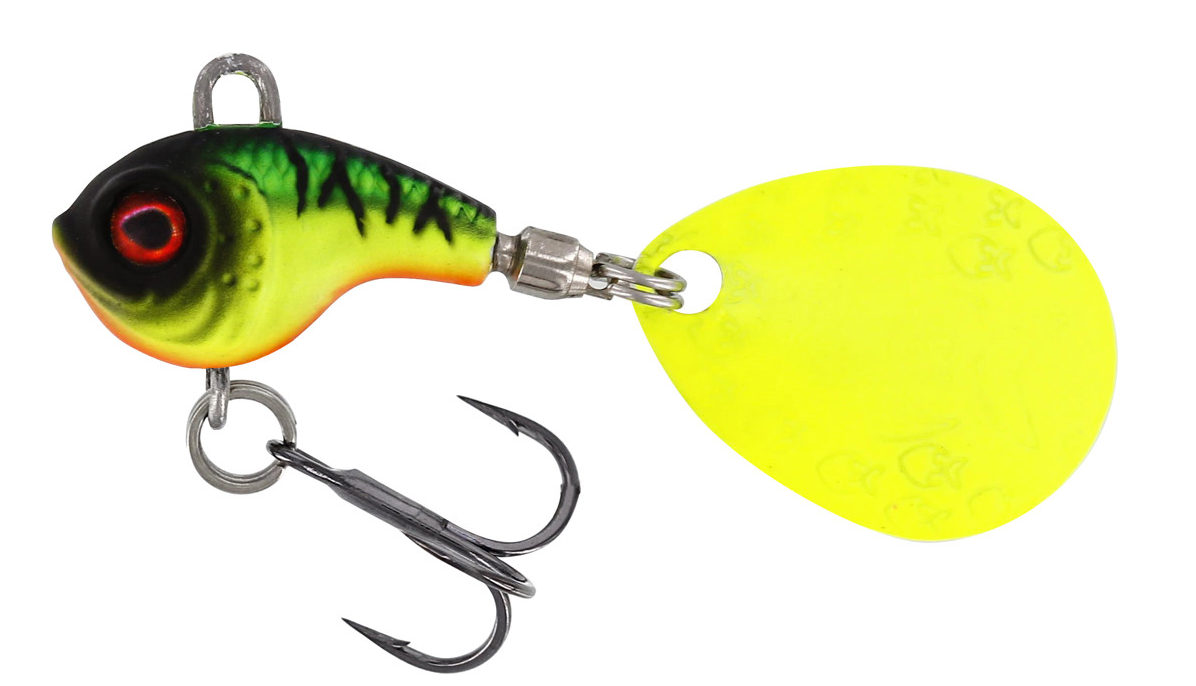 E-shop Westin nástraha dropbite tungsten spin tail jig firetiger - 2,2 cm 18 g