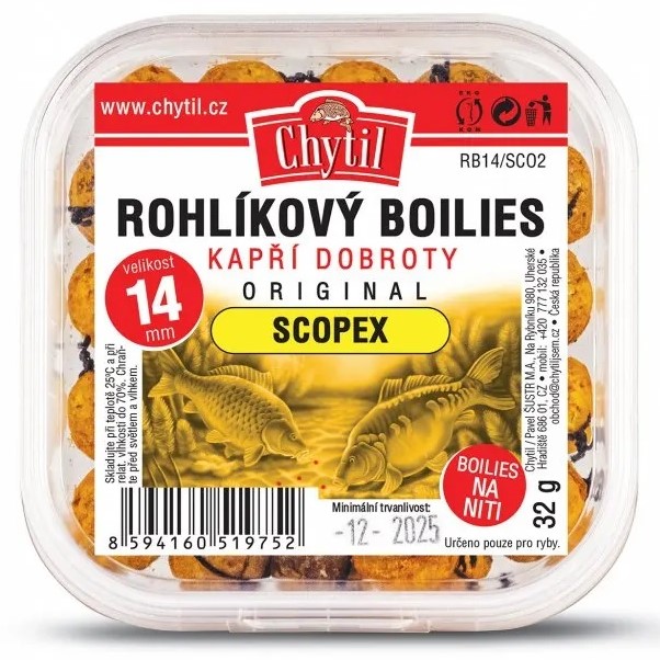 Chytil rožkové boilies 14 mm 32 g - marhuľa
