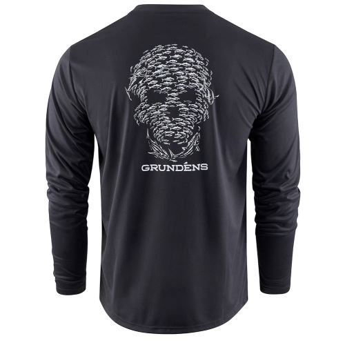 Grundéns Funkčné UV Tričko Bait Ball LS Tech Tee Black