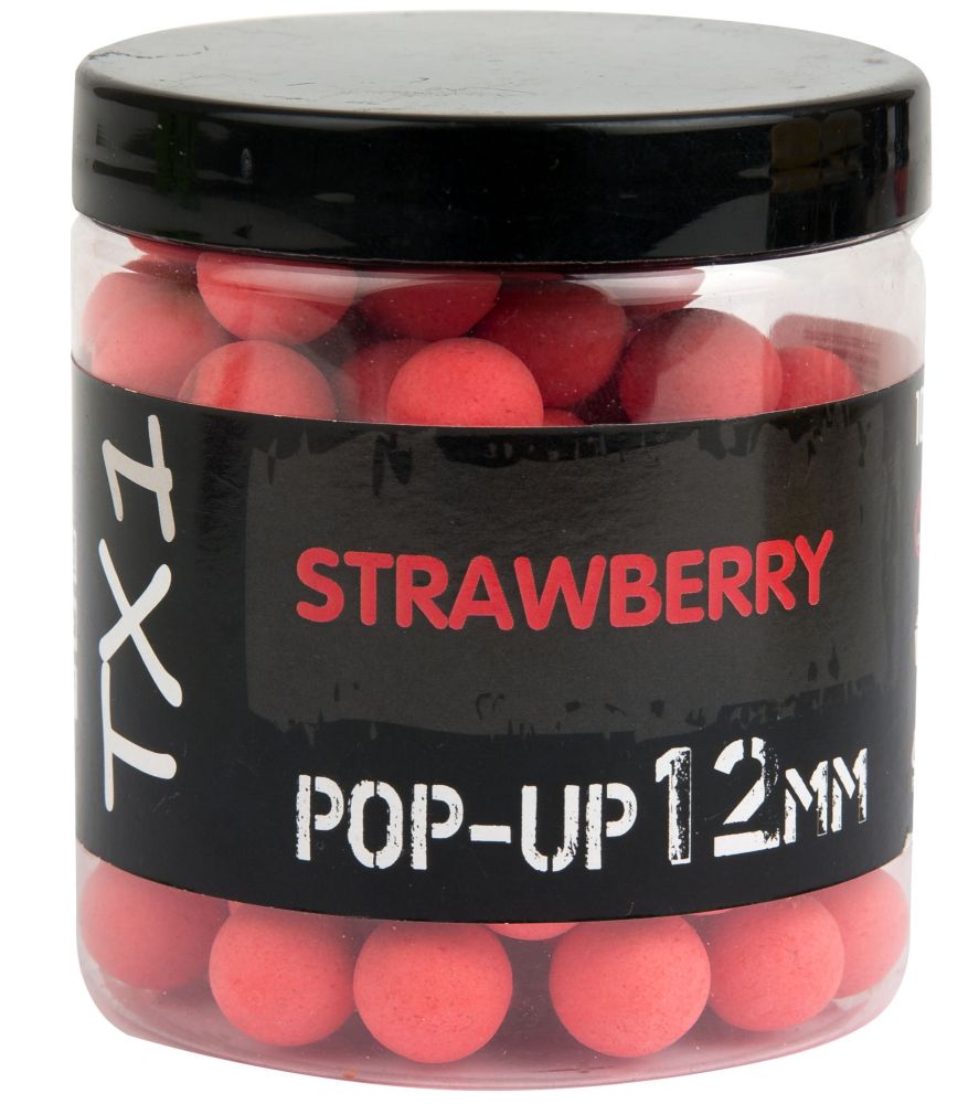 E-shop Shimano plávajúce boilie tx1 pop up strawberry fluoro red - 12 mm 50 g